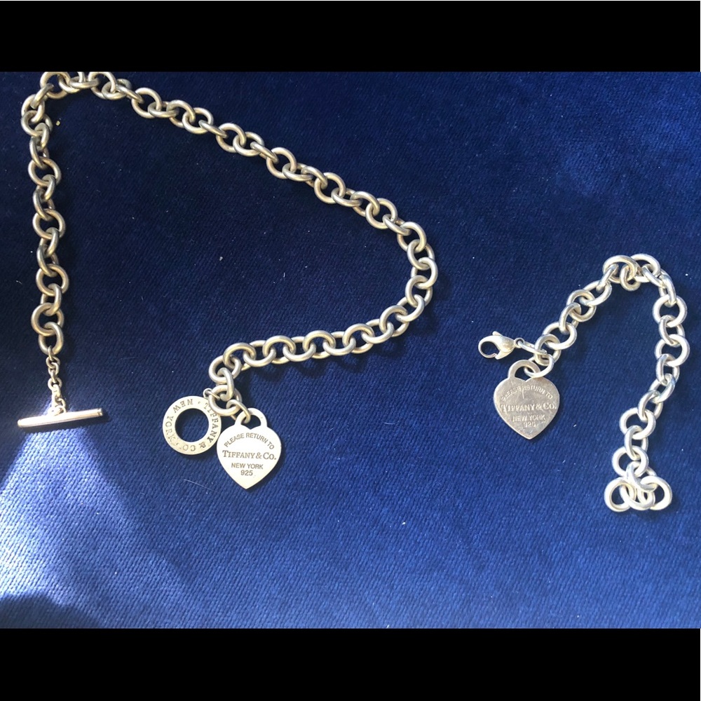 Tiffany’s toggle heart necklace and bracelet